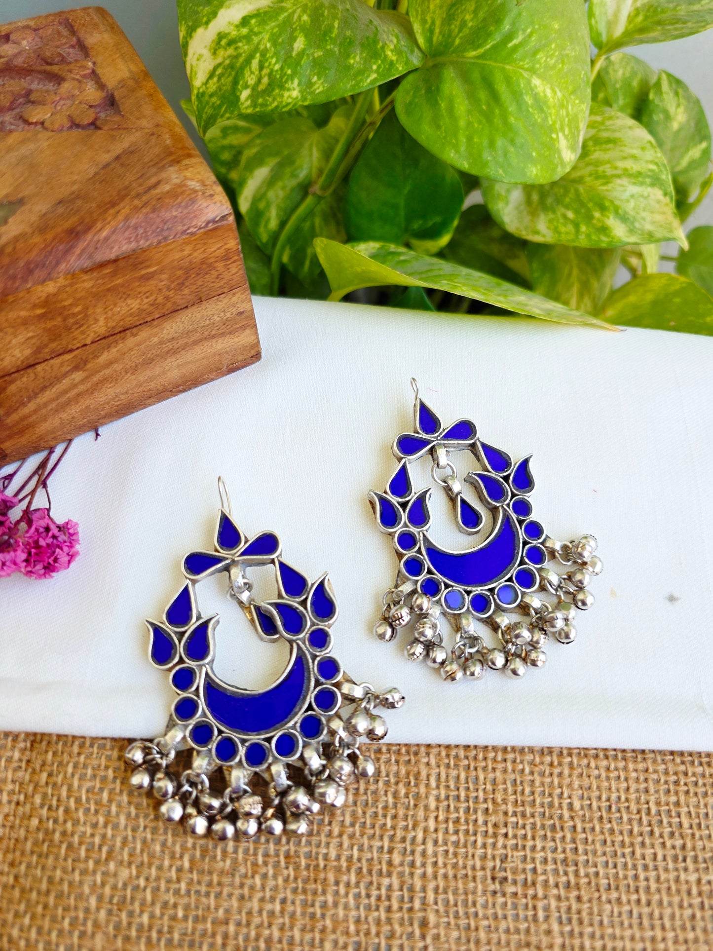Aaina glass chandbali