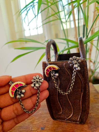 Iris Half moon bugadi earcuffs