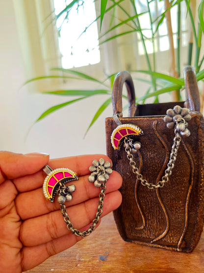 Iris Half moon bugadi earcuffs