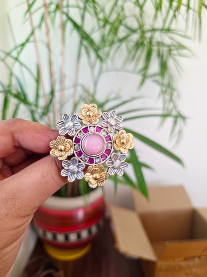 Dual tone rose ring
