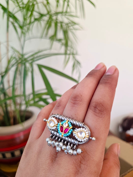 Pachi kundan ring