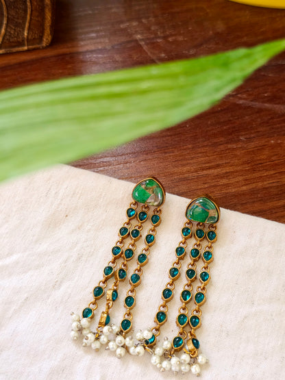 Moissanite stone danglers