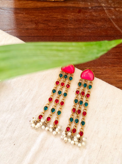 Moissanite stone danglers