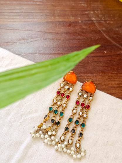 Moissanite stone danglers