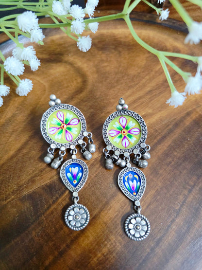 Pichwai painted dual danglers