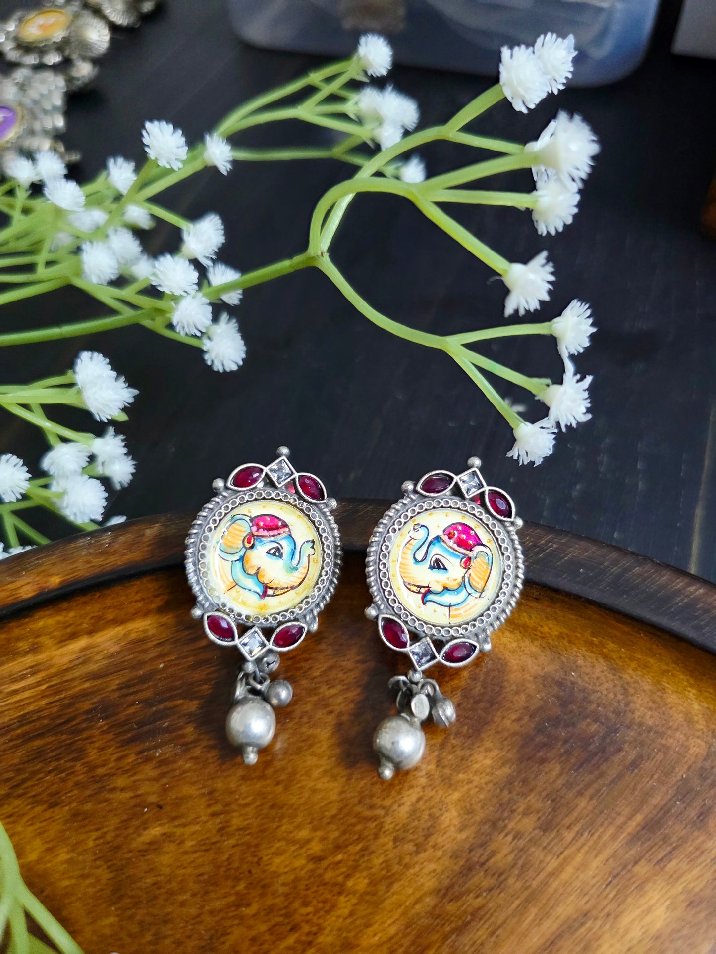 Pichwai painted studs