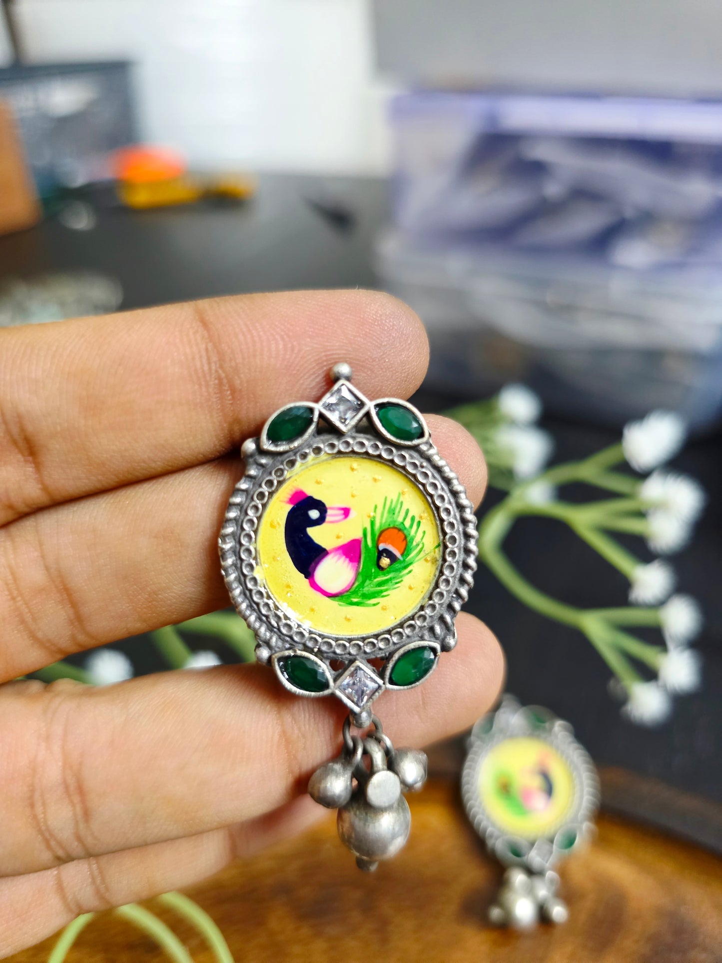 Pichwai painted studs