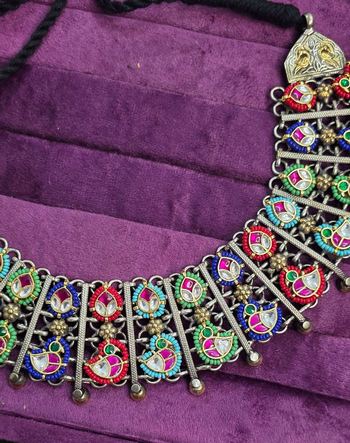 Royal pachi kundan antique tribal choker