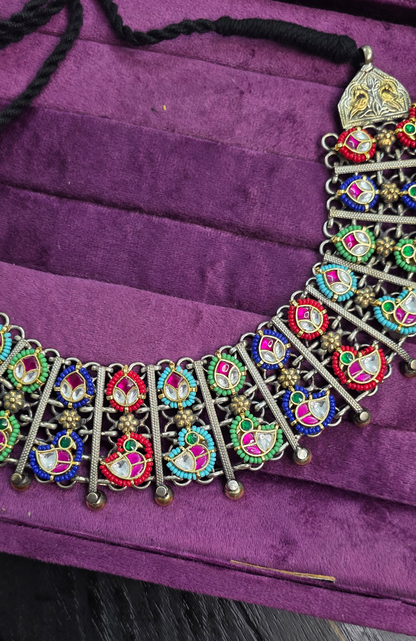 Royal pachi kundan antique tribal choker