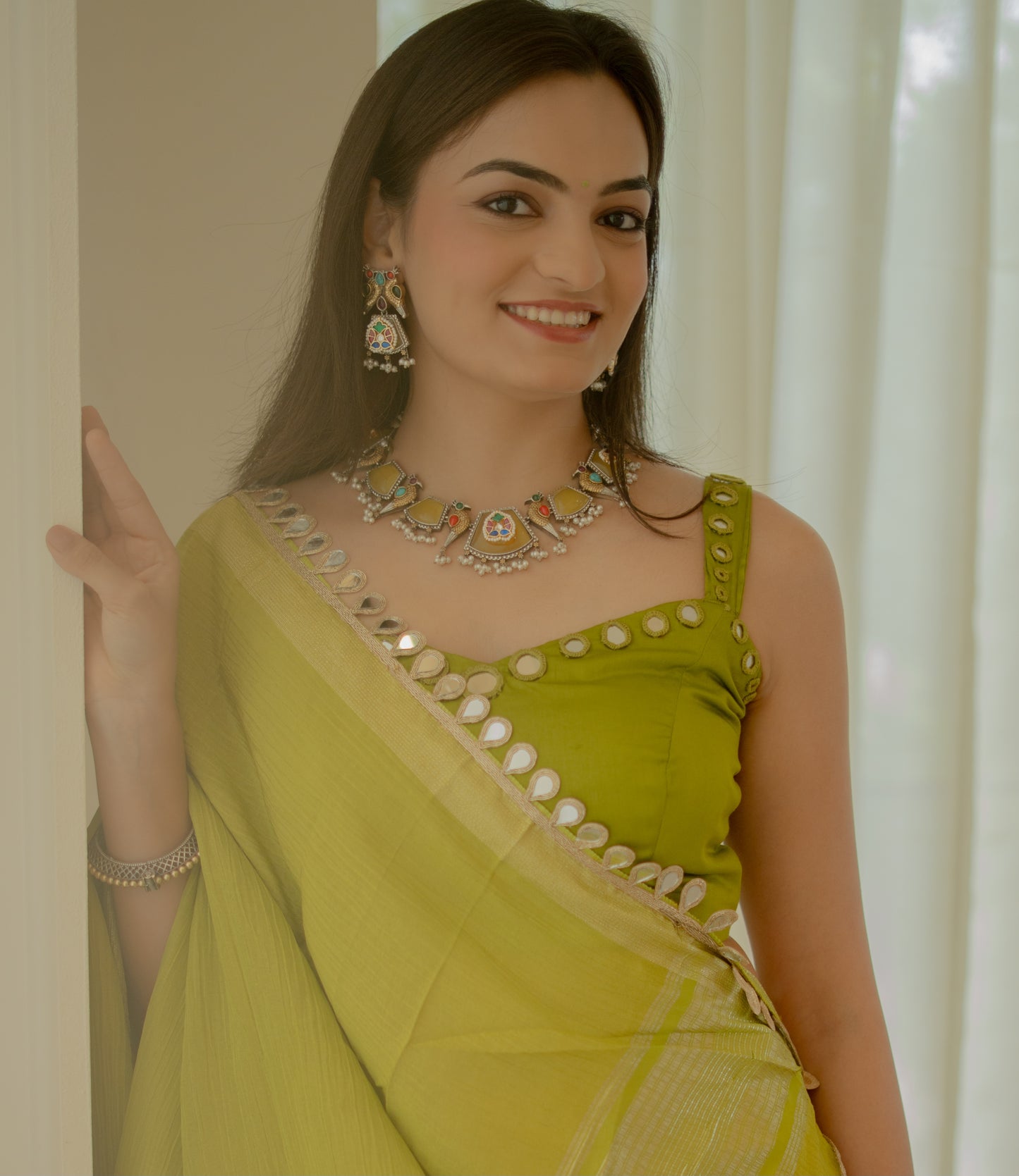 Pachi kundan jadau choker
