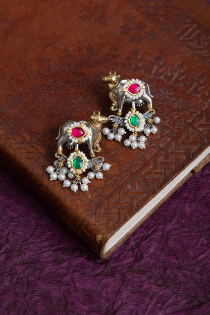 Veda pachi kundan two tone fusion nandi choker