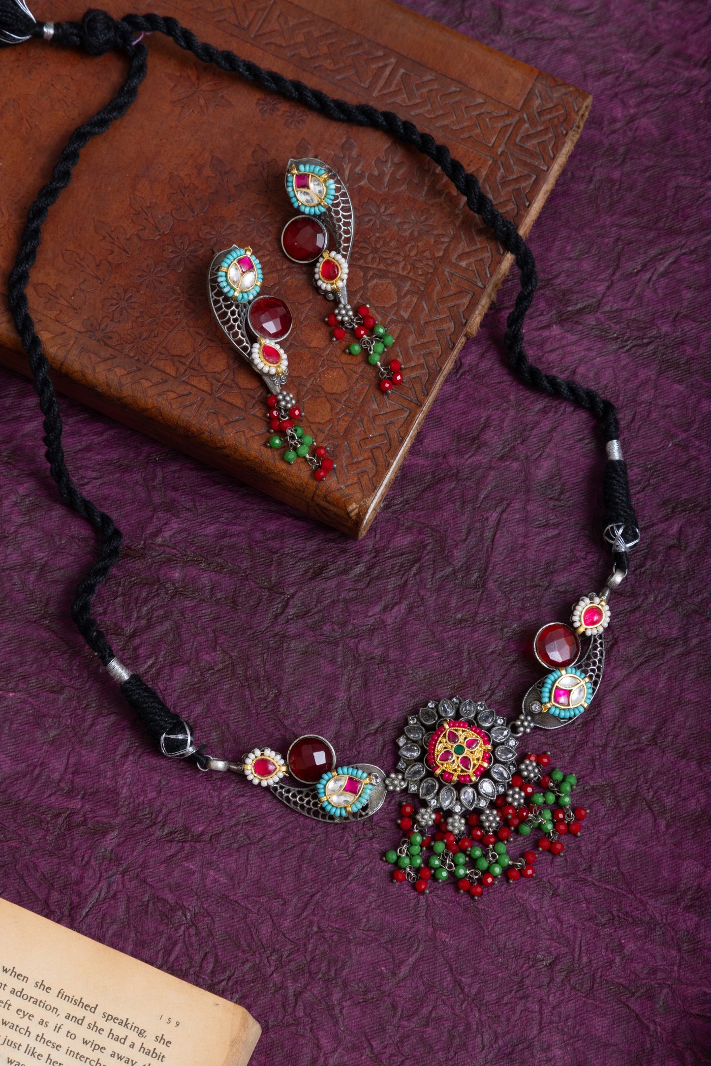 Shivali fusion stone pachi kundan choker
