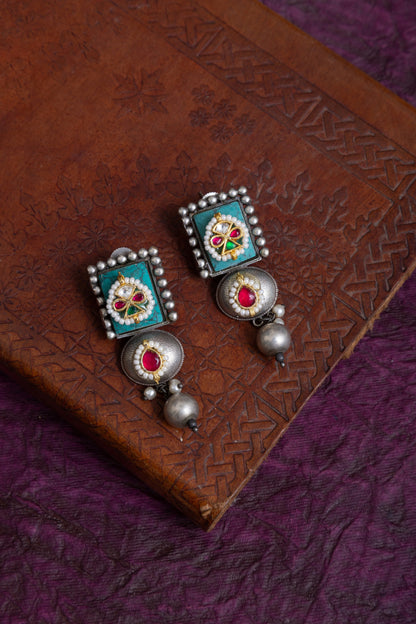 Bindy silver stone pachi kundan choker