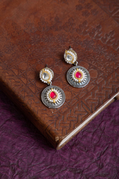 Rubal two tone Silver pachi kundan choker