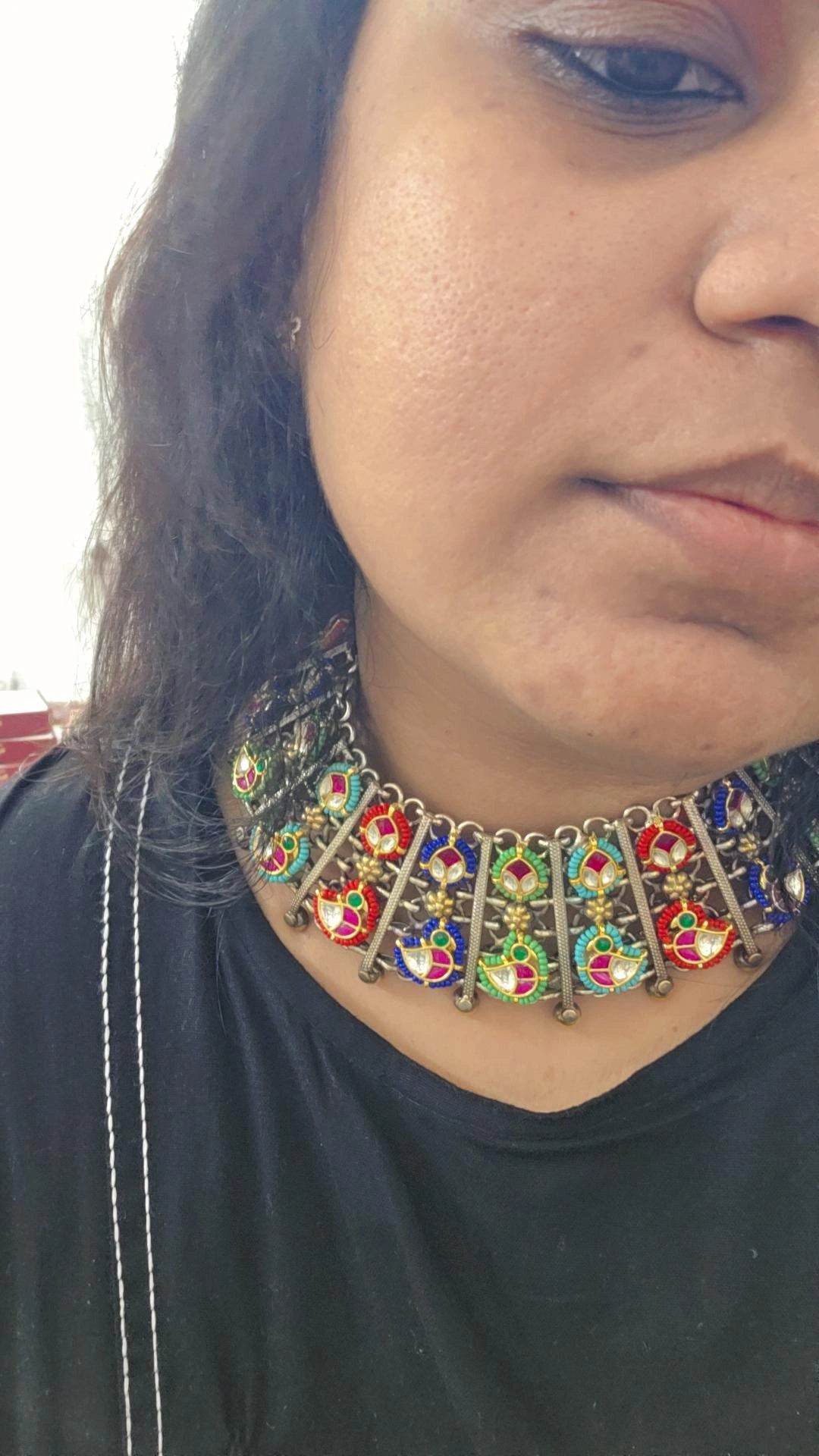Royal pachi kundan antique tribal choker