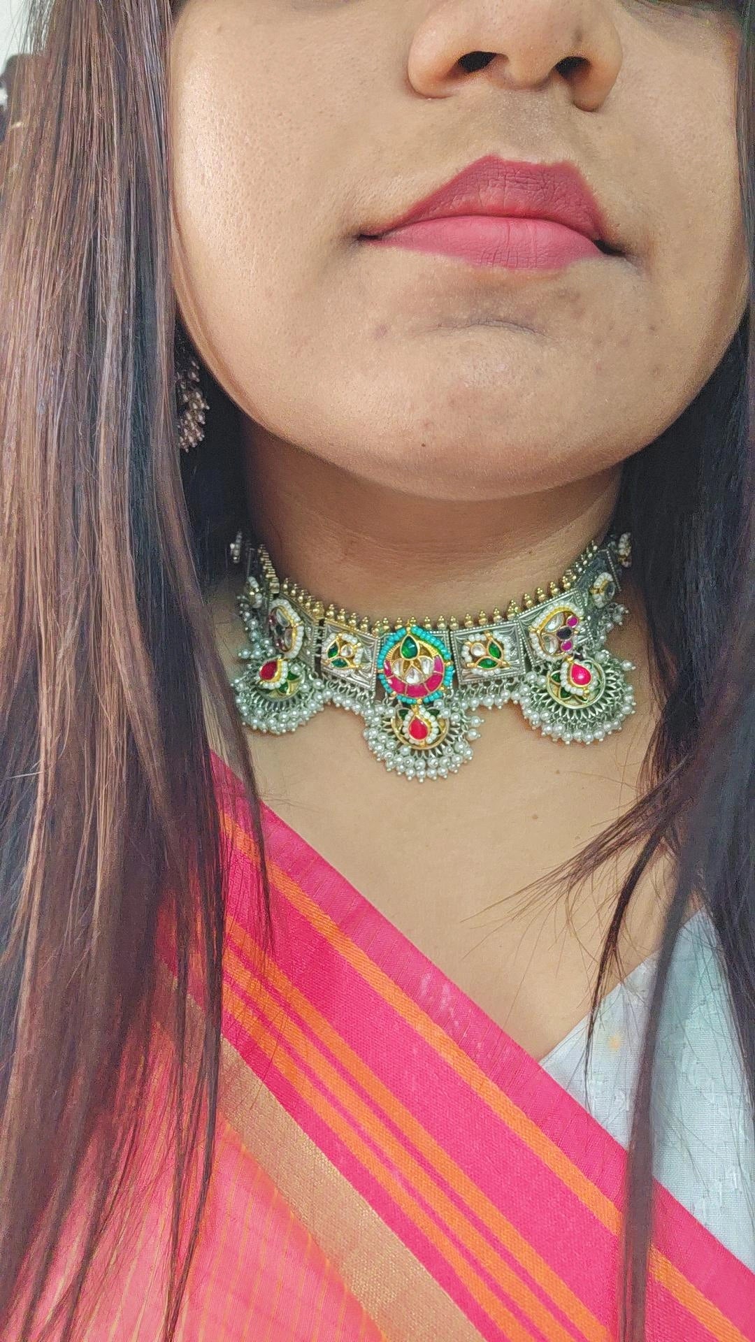 Gulab kundan choker