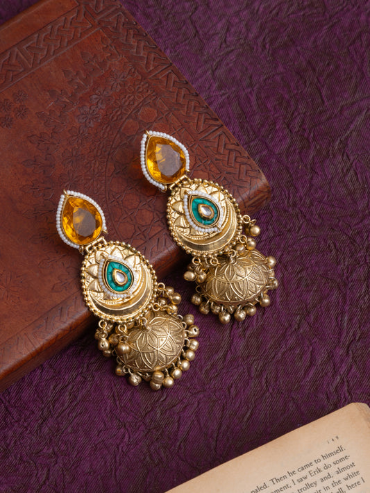 Isha gold jhumkas