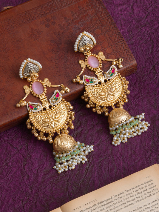 Amogh gold jhumkas