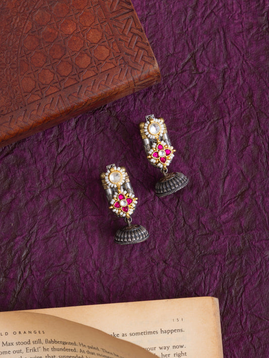 Mini pachi kundan Jhumki