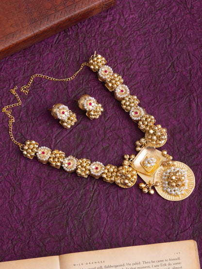 Riddhi bubble gold necklace