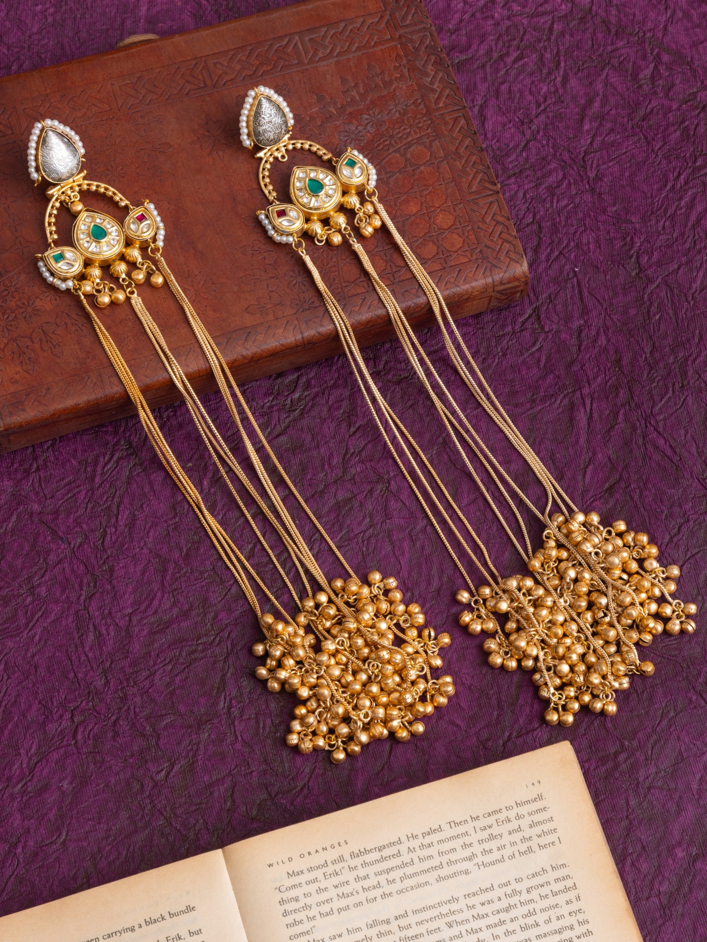Namita kashmiri gold earrings