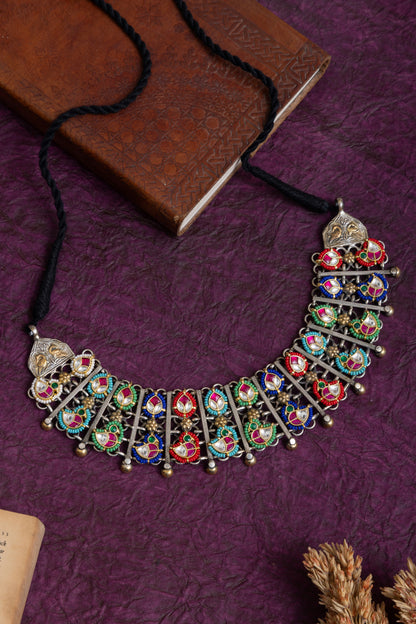 Royal pachi kundan antique tribal choker
