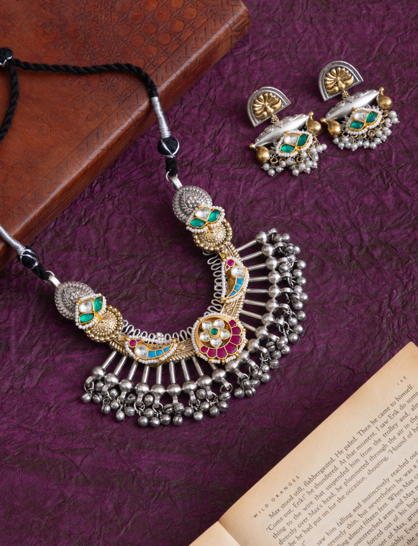 Jeel Pachi kundan necklace