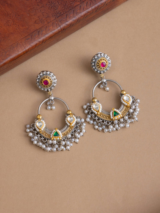 Pachi kundan chandbali