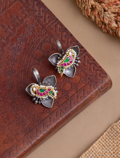 Bulbul silver pachi kundan bugadi