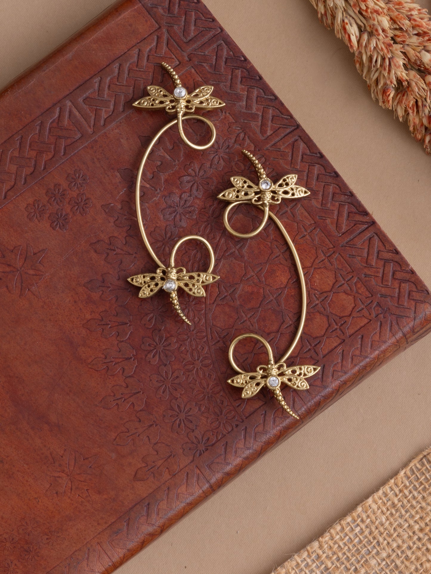 Butterfly gold earcuff