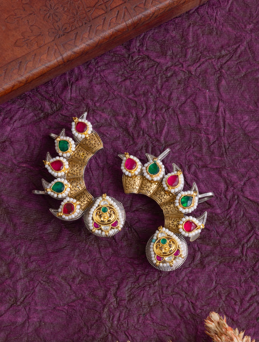 Flora kundan earcuff