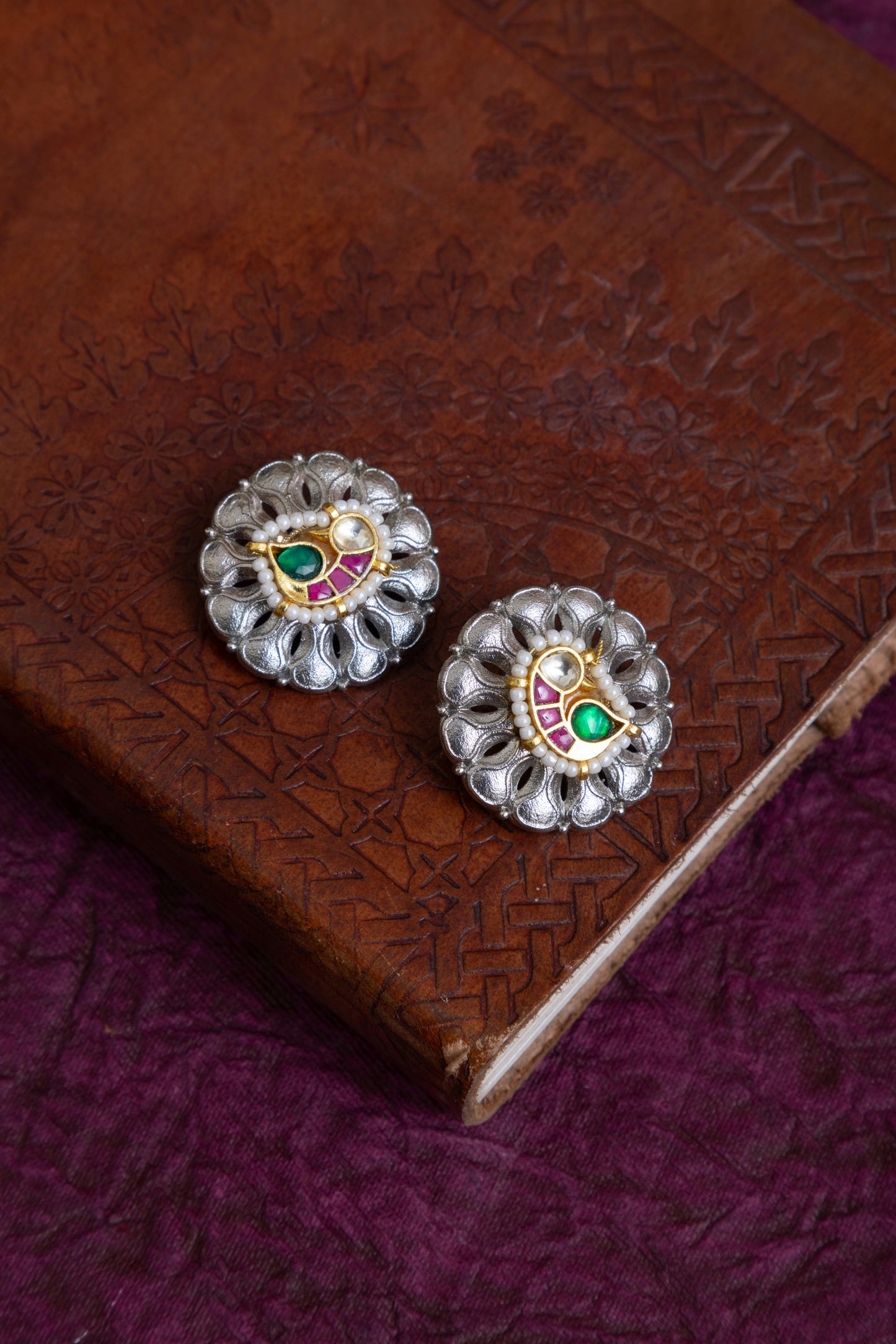 Smita two tone pachi kundan hasli