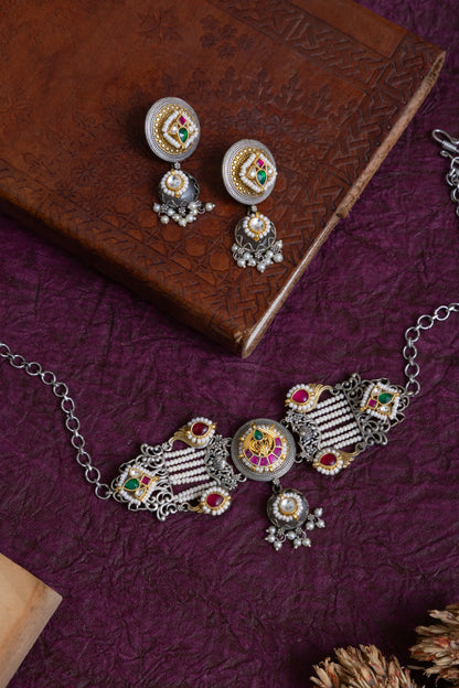 Thruna pachi kundan choker