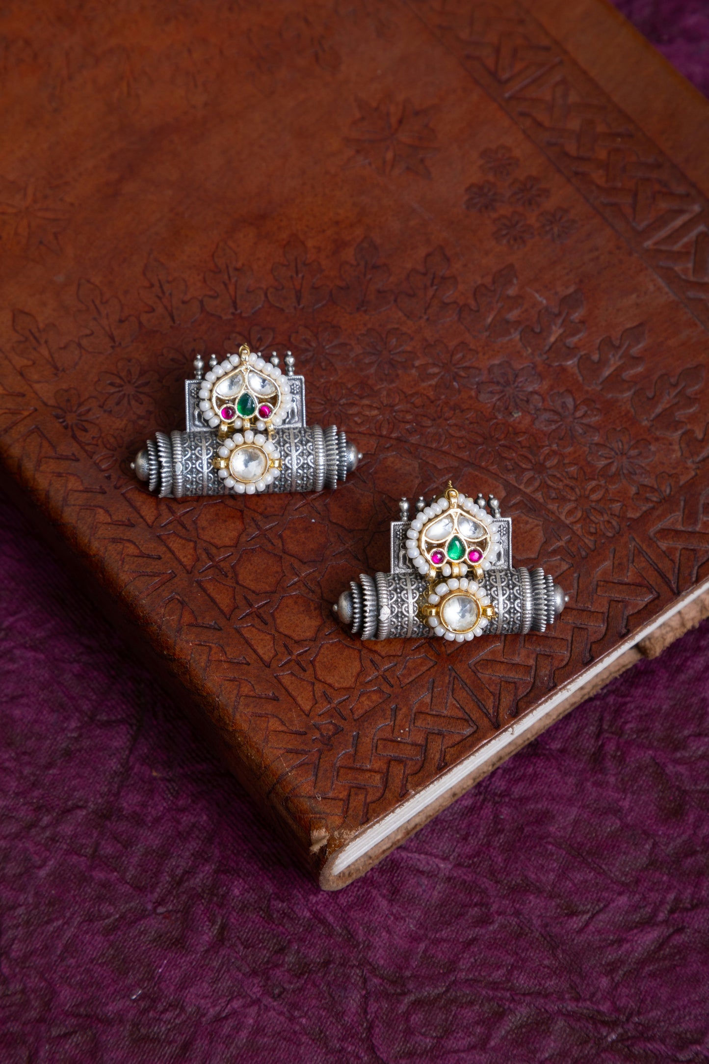 Raji pachi kundan thread necklace