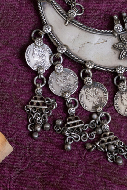 Darshini tribal coin necklace