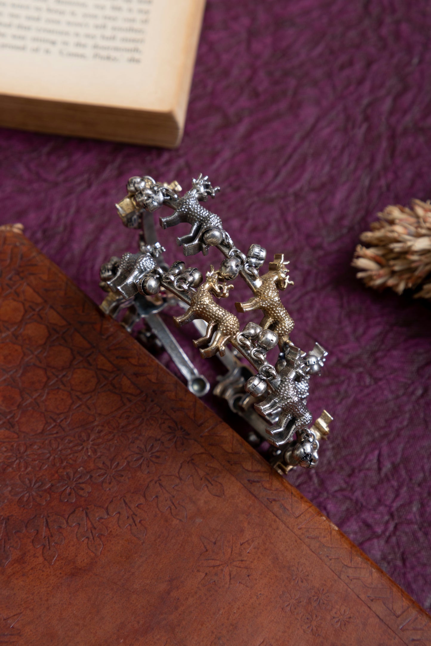 Chitra two tone deer bangles pair