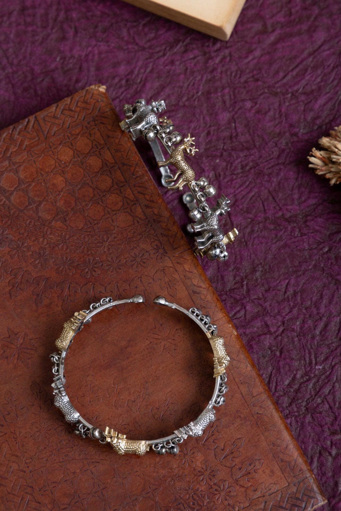 Chitra two tone deer bangles pair