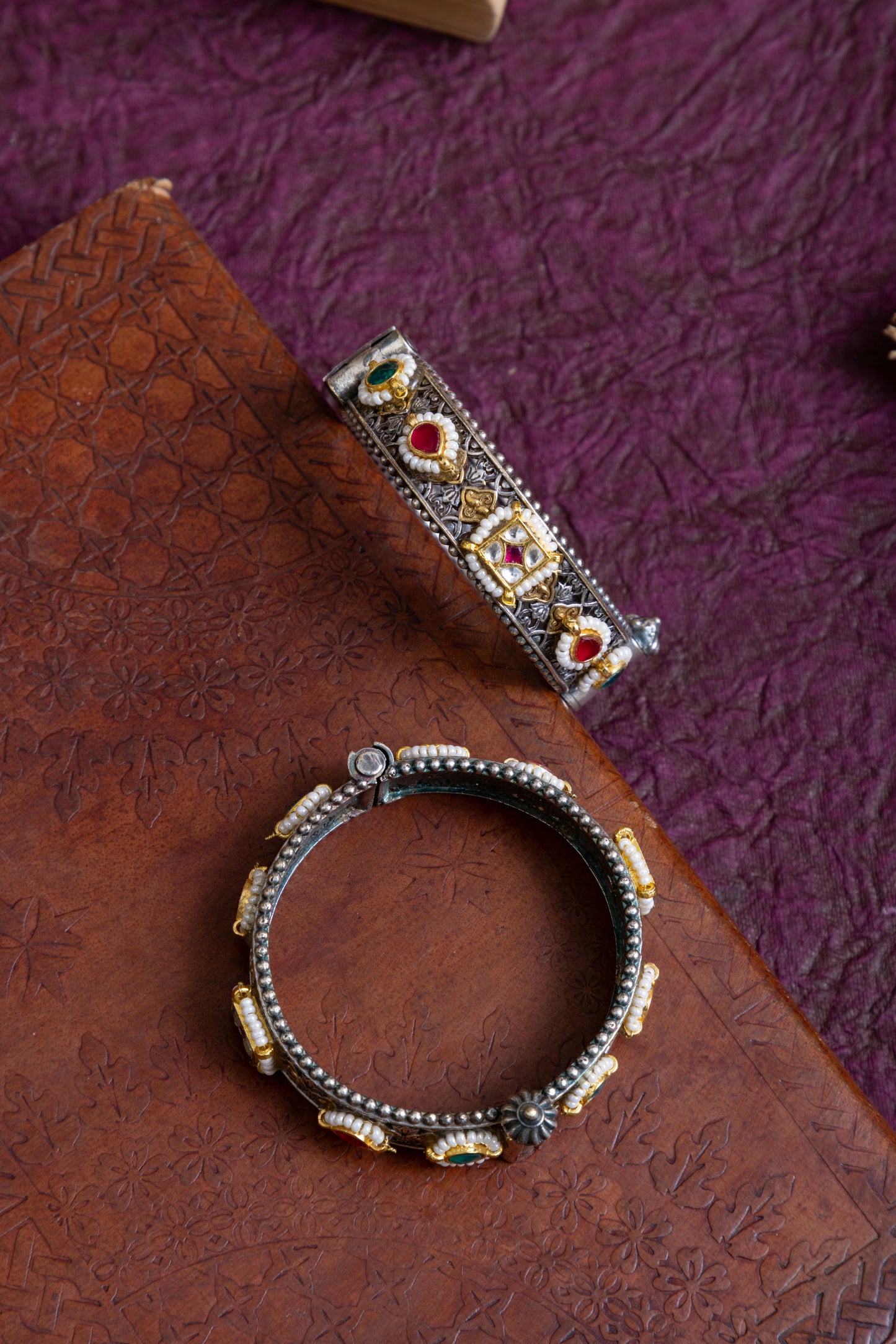 Nalini large size Pachi kundan kada