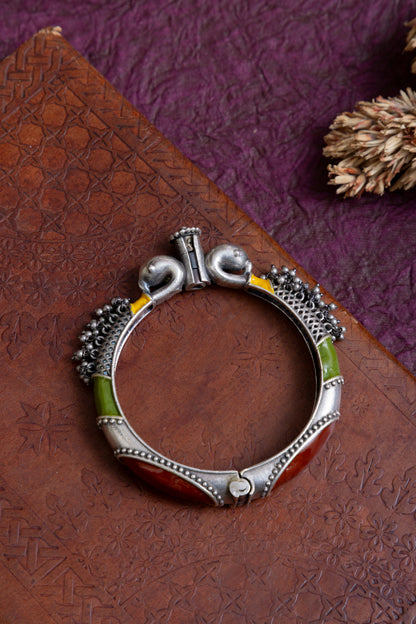 Sheeba tribal antique large size painted kada