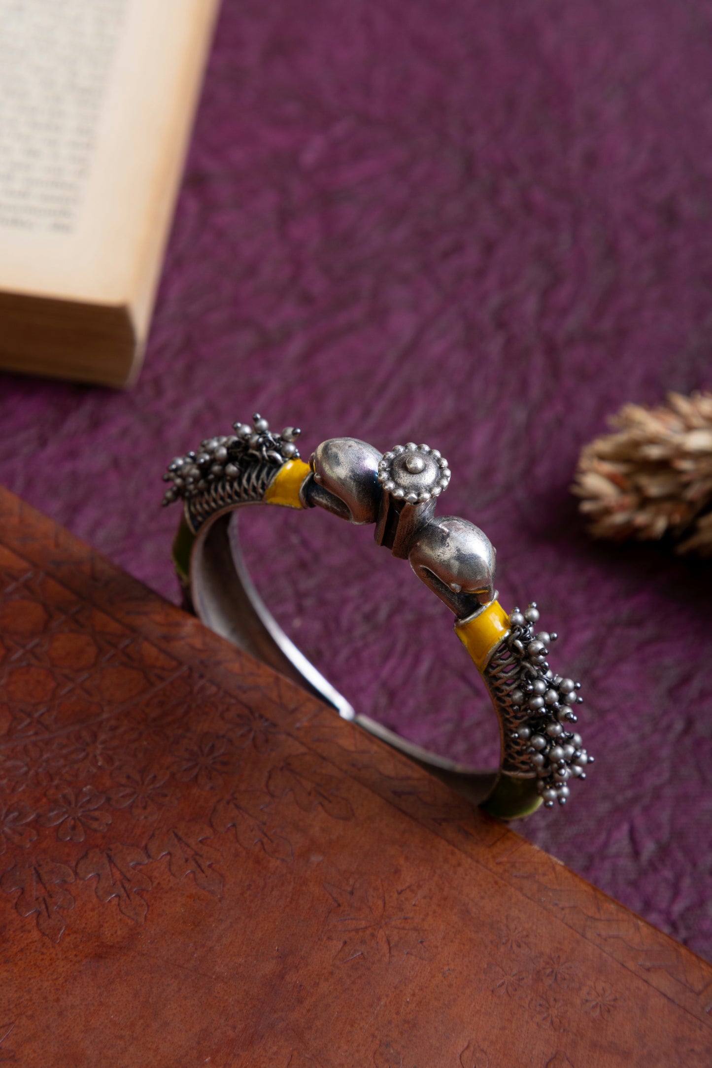 Sheeba tribal antique large size painted kada
