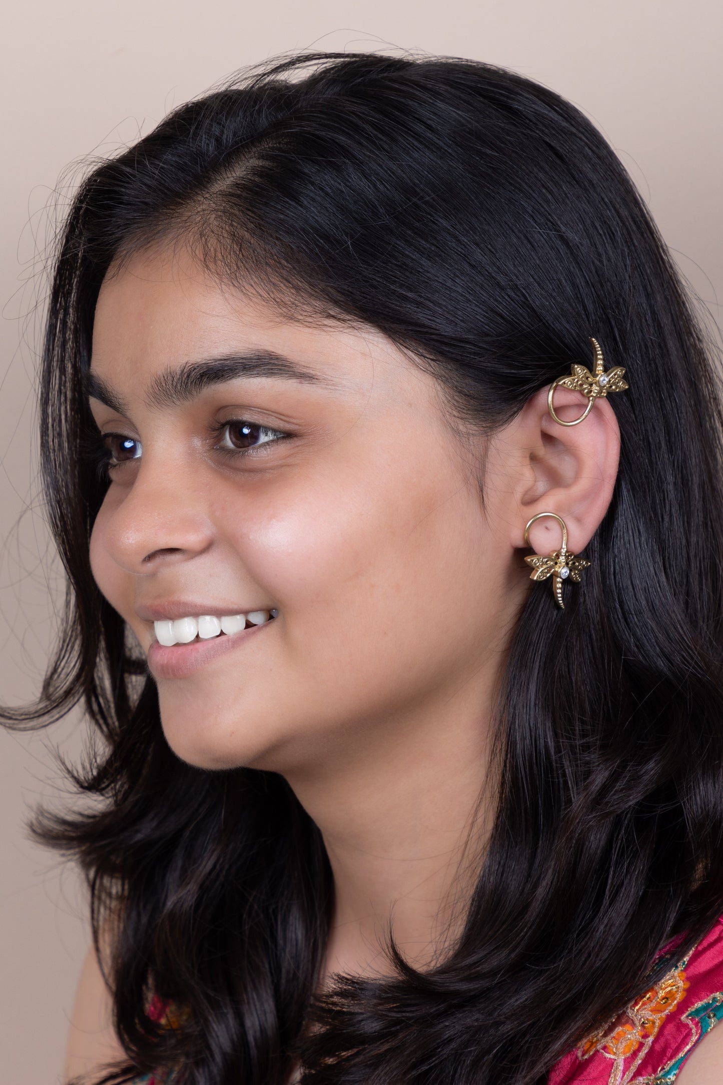 Butterfly gold earcuff