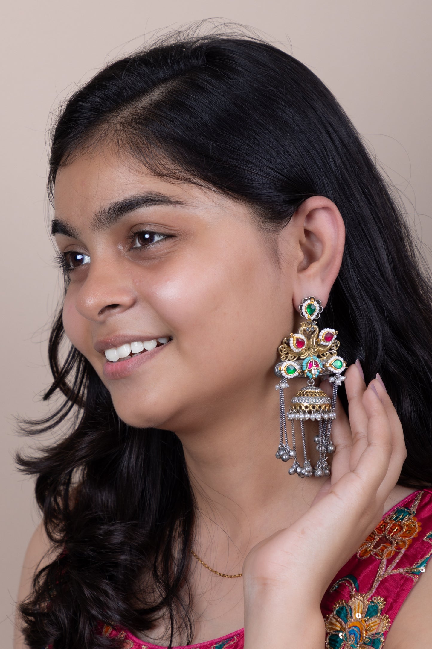 Raani fusion kundan earrings