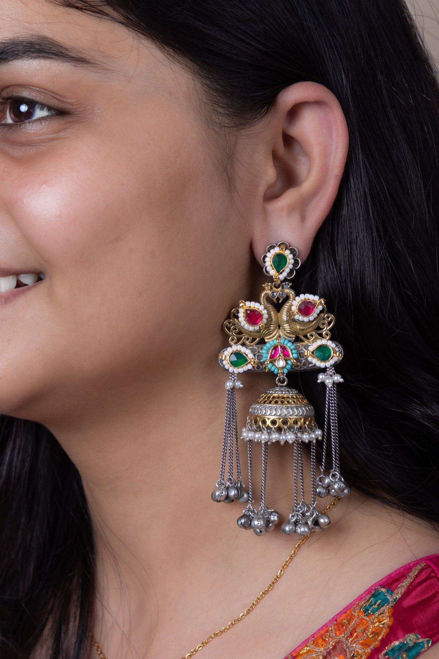 Raani fusion kundan earrings