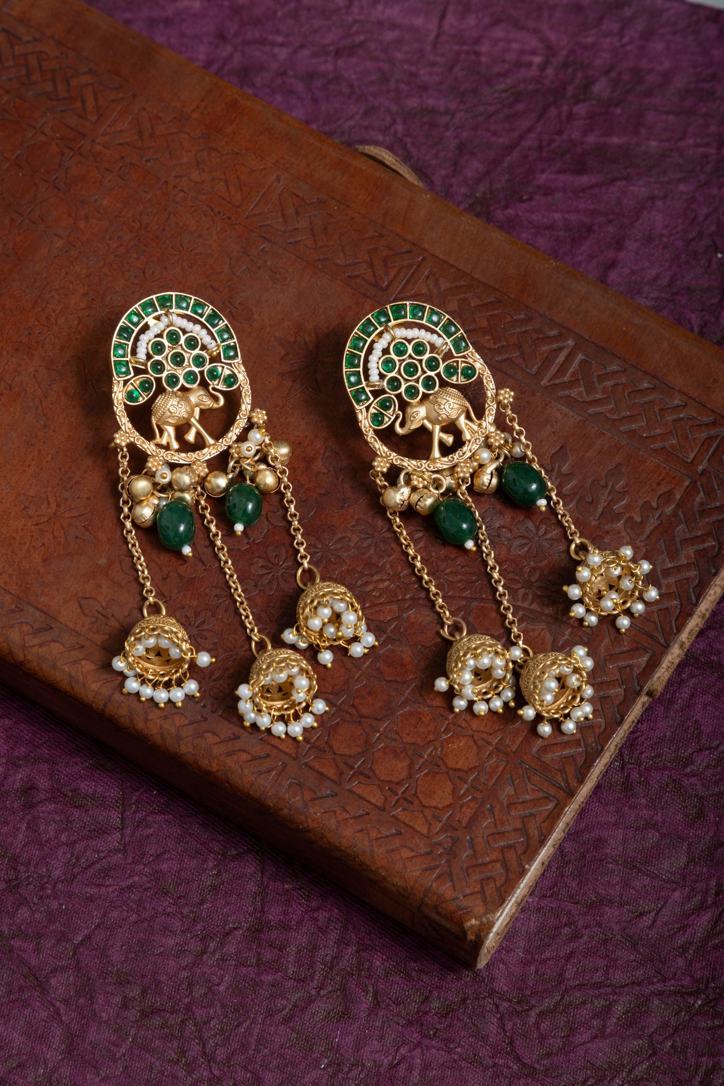 Premi elephant gold kashmiri choker