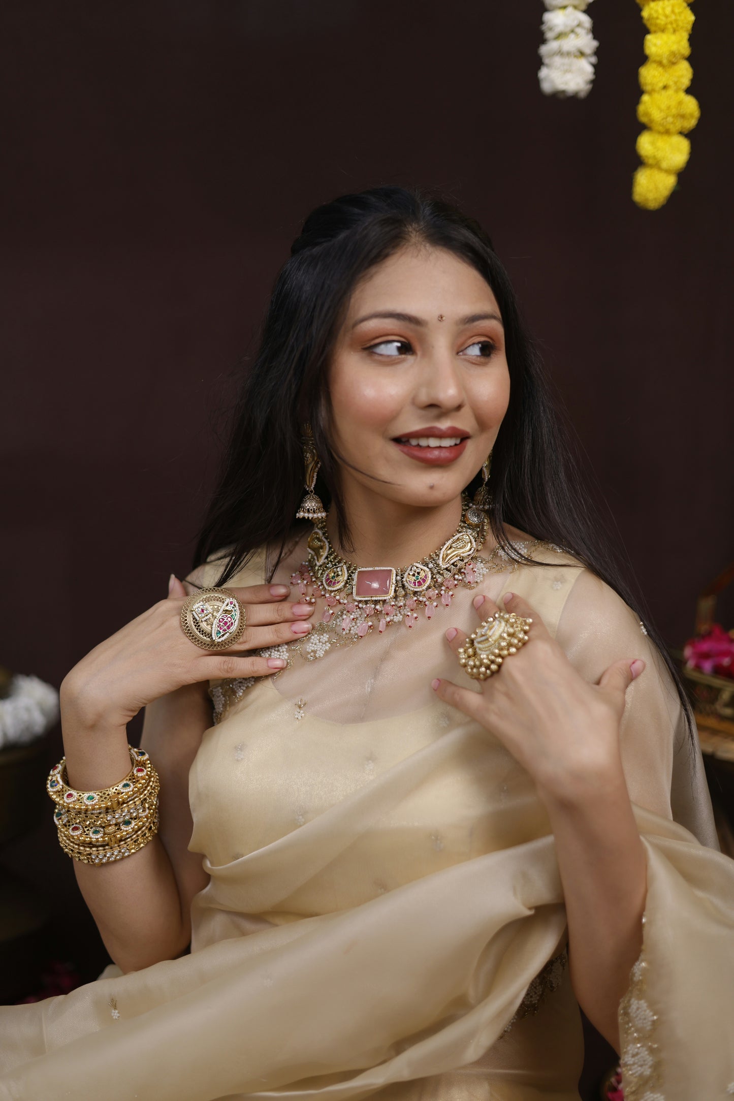 Venu gold handcrafted choker