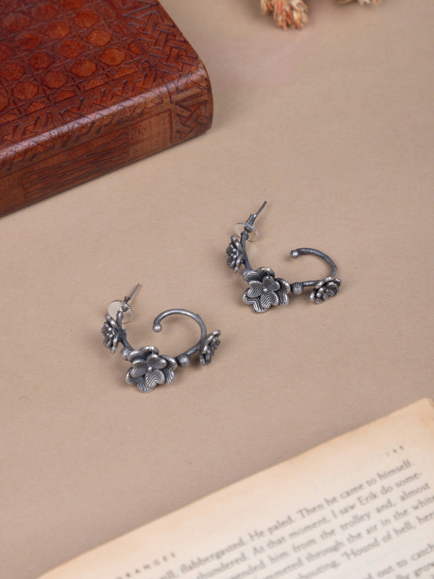 Antique flower hoops