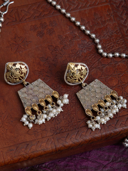 Sitara fusion dual tone necklace