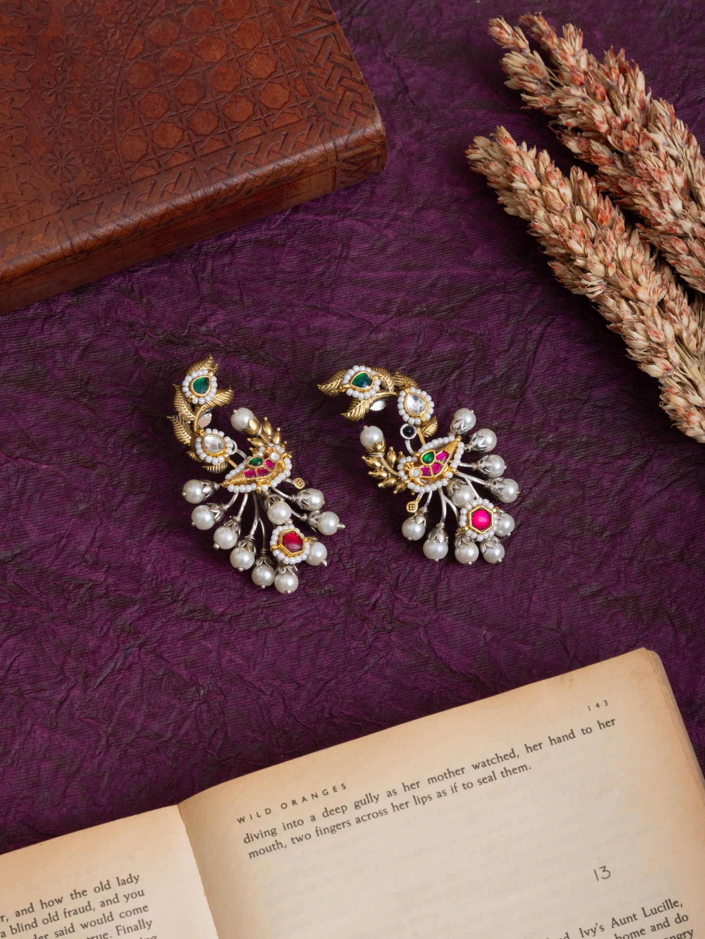 Samaira pearl kundan earrings