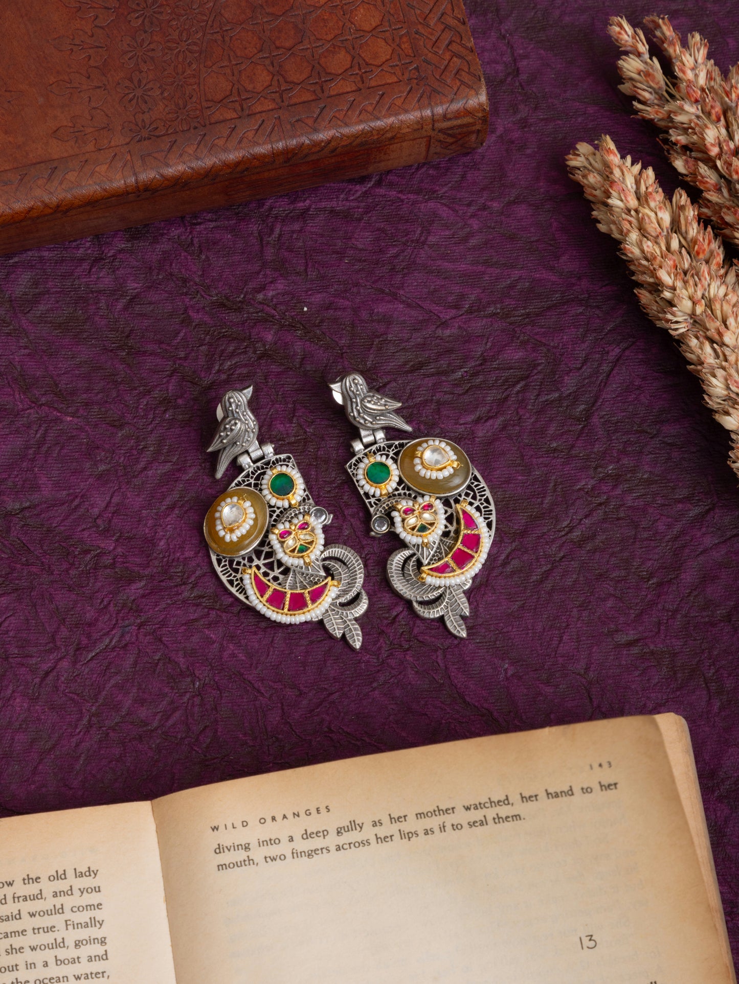Vaidehi fusion kundan earrings