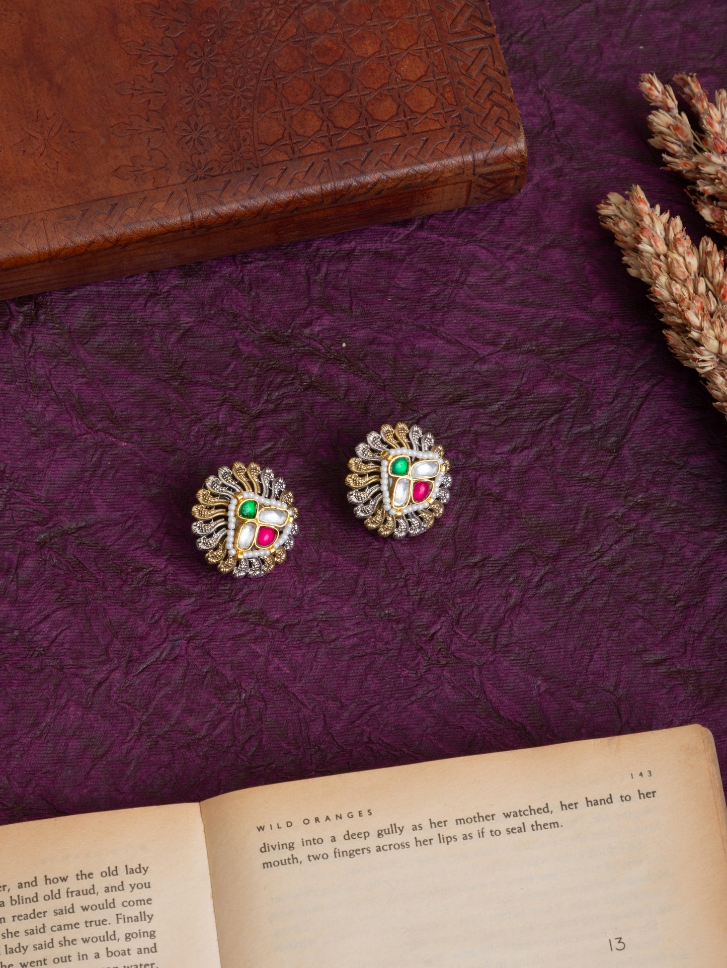 Ashita kundan earrings